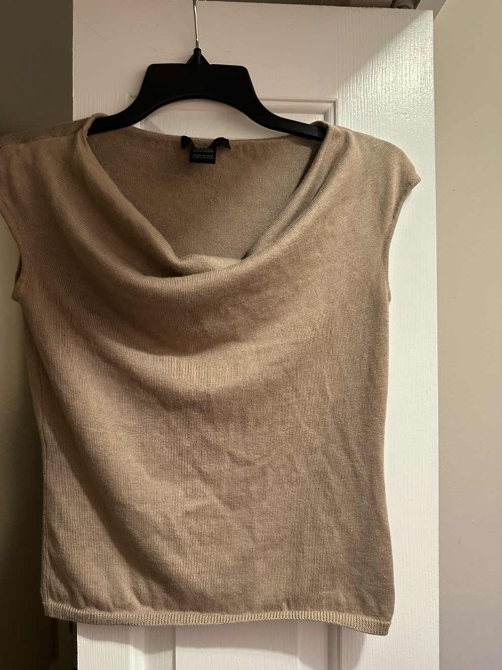 The Limited Sleeveless Cowl Neck Sweater - Tan